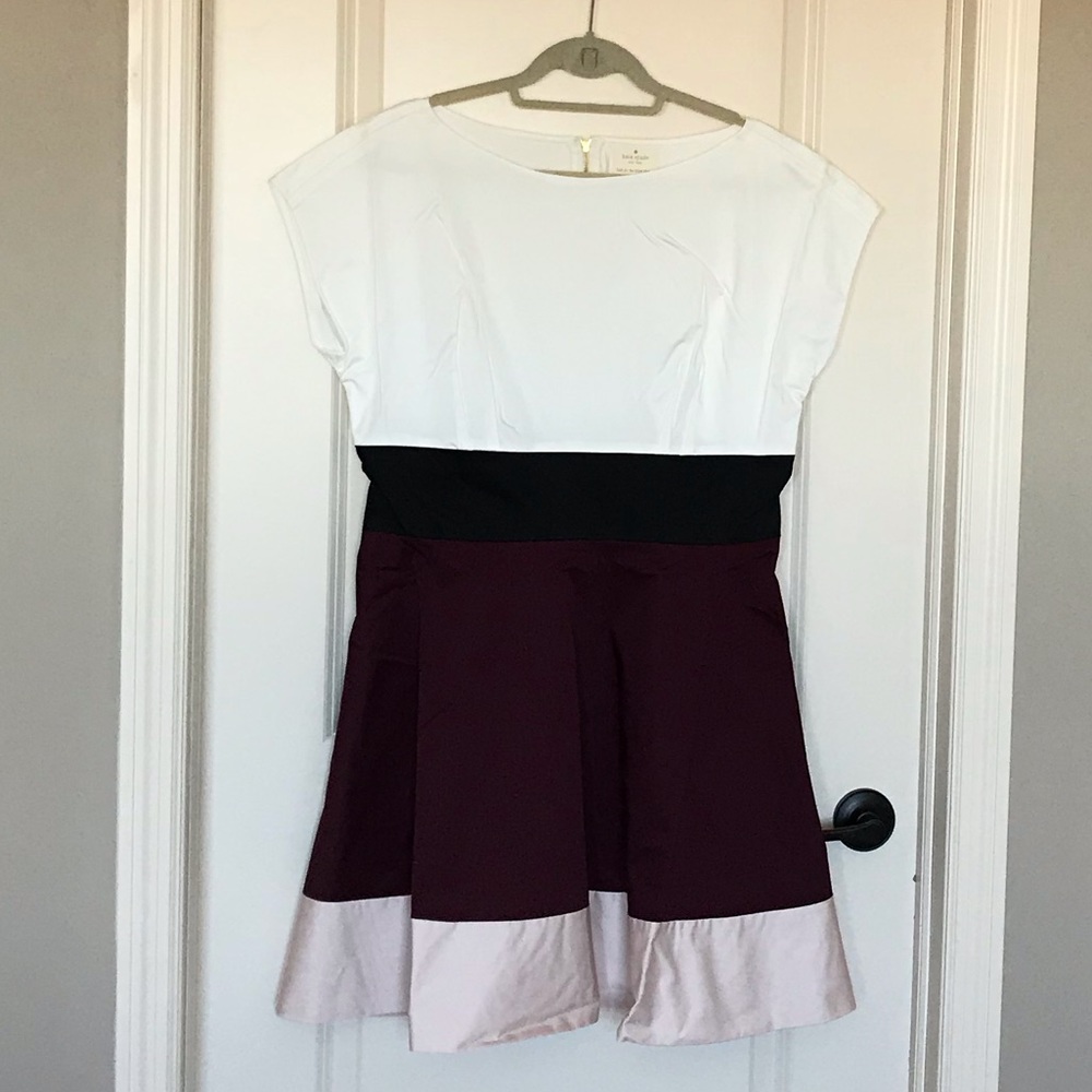 NWT Kate Spade colorblock fiorella dress